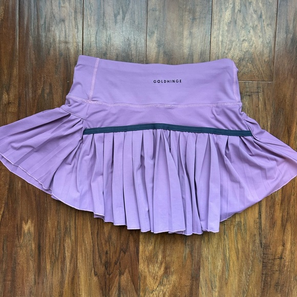 Gold Hinge LAVENDER FIELDS PLEATED TENNIS SKIRT - Picture 4 of 5